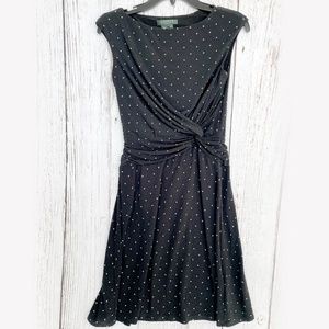 Ralph Lauren Black Dress with Cream Polka Dots